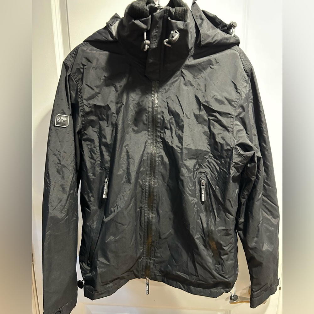 Superdry Black Raincoat for Men